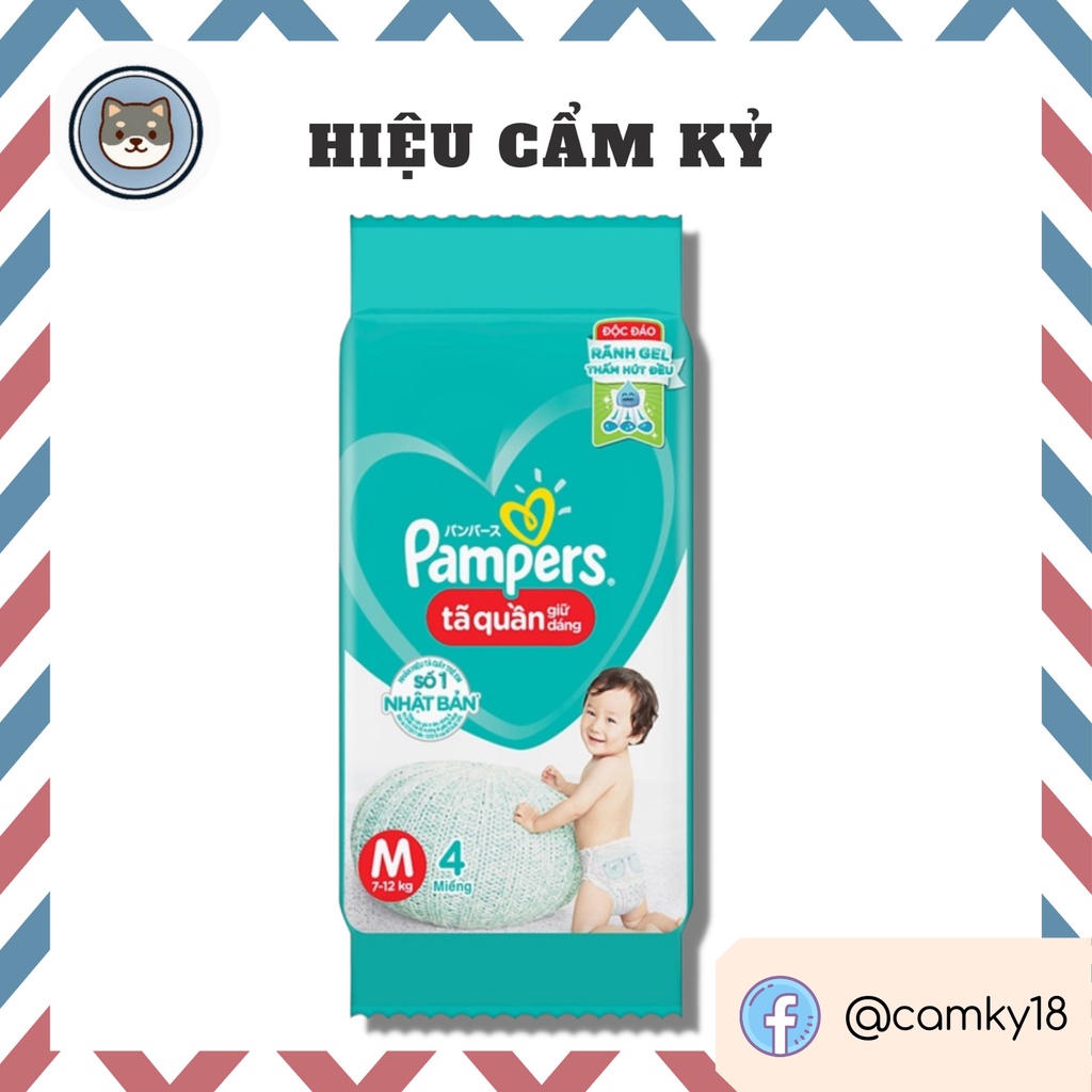 Tả quần Pampers giữ dáng M4/L4 (4 miếng)
