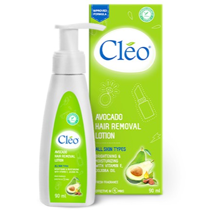 Kem Bơ Tẩy Lông Tay, Chân, Nách, Bikini Dạng Sữa Cleo Dưỡng Chất Từ Bơ Giúp Da Mịn Màng 90ml