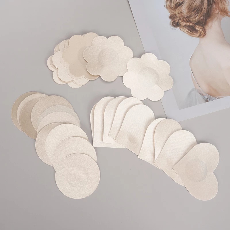 Set 10 Miếng Dán Nhũ Hoa Chống Mồ Hôi Hình Bông Hoa Dễ Thương Dùng Một Lần Cho Nữ