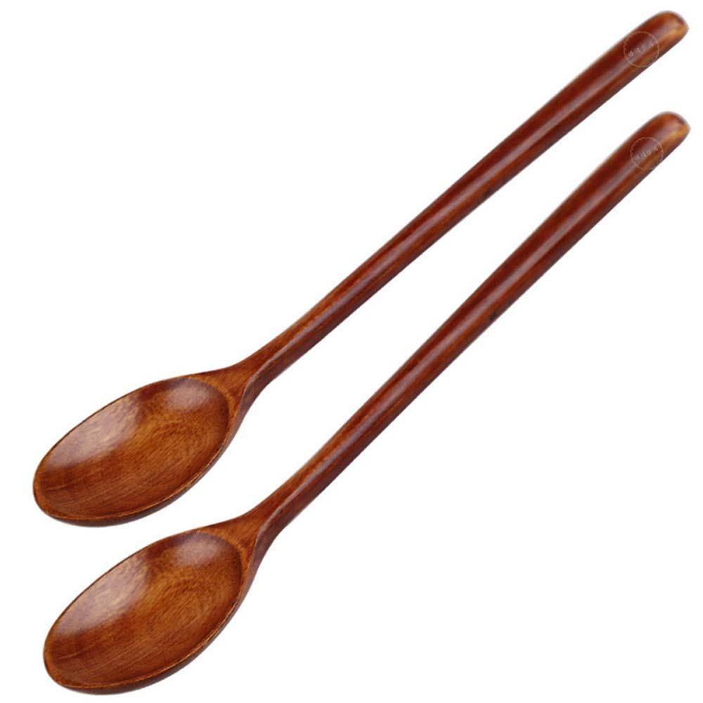 Set 5 Muỗng Gỗ Cán Dài Tiện Lợi Cho Nhà Bếp