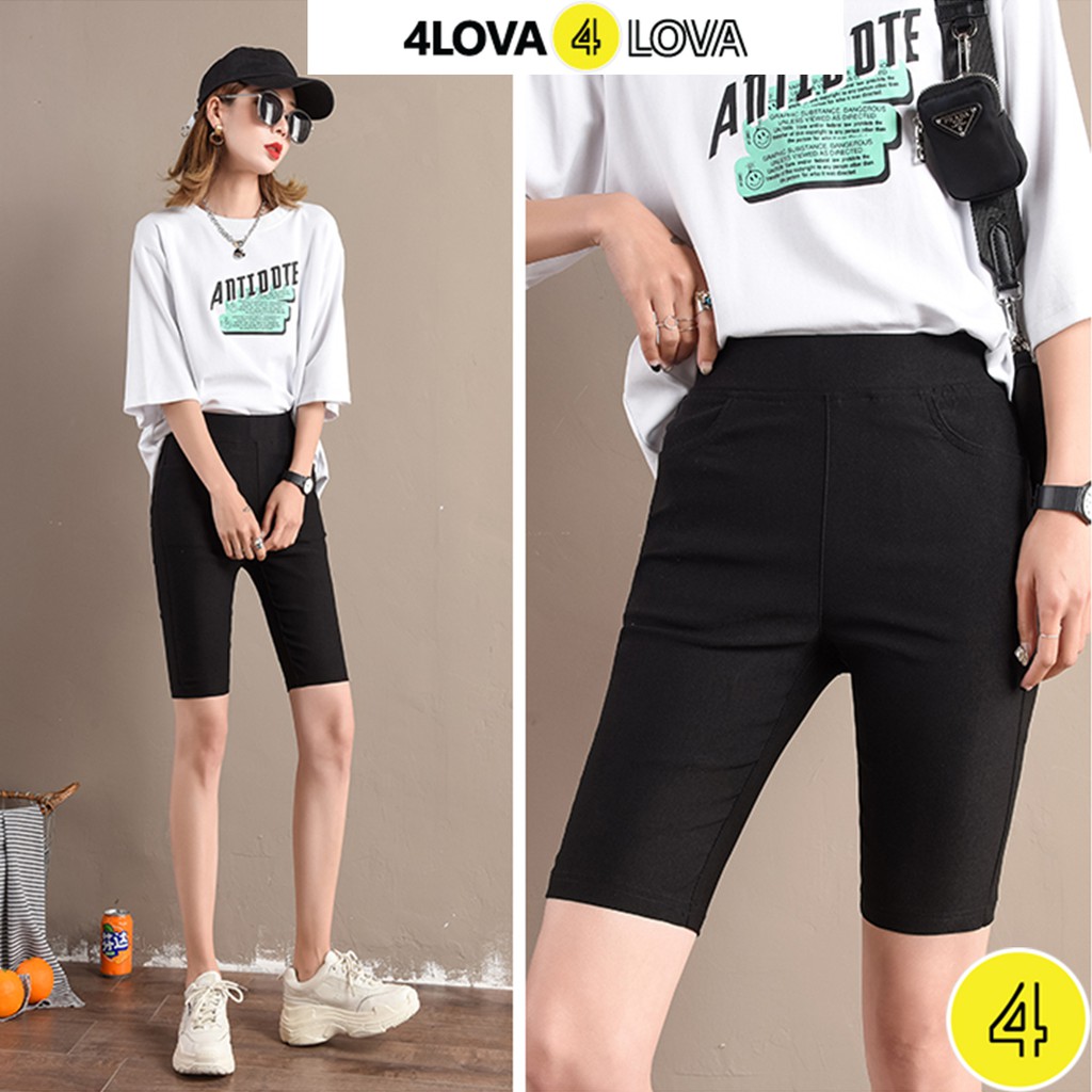 Quần legging lửng nữ cạp chun 4LOVA nâng mông co giãn siêu thoáng mát