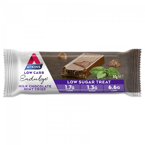 Socola thanh ít đường Atkins Low Carb Endulge Milk Chocolate Mint Crisp 5 pack (5 x 30gr) - OZ - Aust Shop chocolate