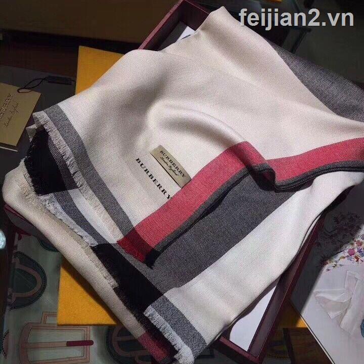 ☌Hàng Có Sẵn! Burberry! Khăn Choàng Cổ Bằng Vải Cashmere Cao Cấp