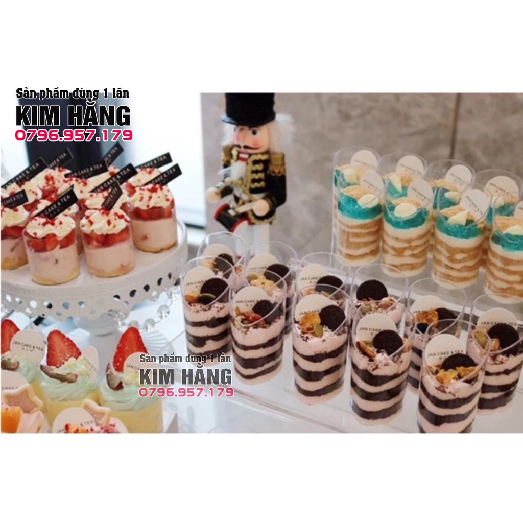 Set 100 ly 4585 miệng vác mini đựng pudding 80ml . đựng mousse - tirsmisu ,....