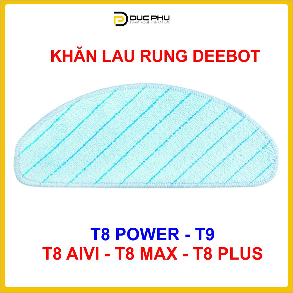 Khăn lau rung giặt nhiều lần cho robot hút bụi Ecovacs Deebot T8, T9 aivi, max, power, Aivi Plus, Ozmo T8, Ozmo T9 | BigBuy360 - bigbuy360.vn