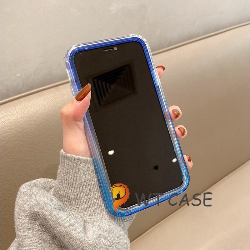 Ốp Điện Thoại Trong Suốt Dày Dặn Màu Gradient 2 Trong 1 Chống Rơi Vỡ Cho Xiaomi Redmi Note 11 10 9T 9s 9pro