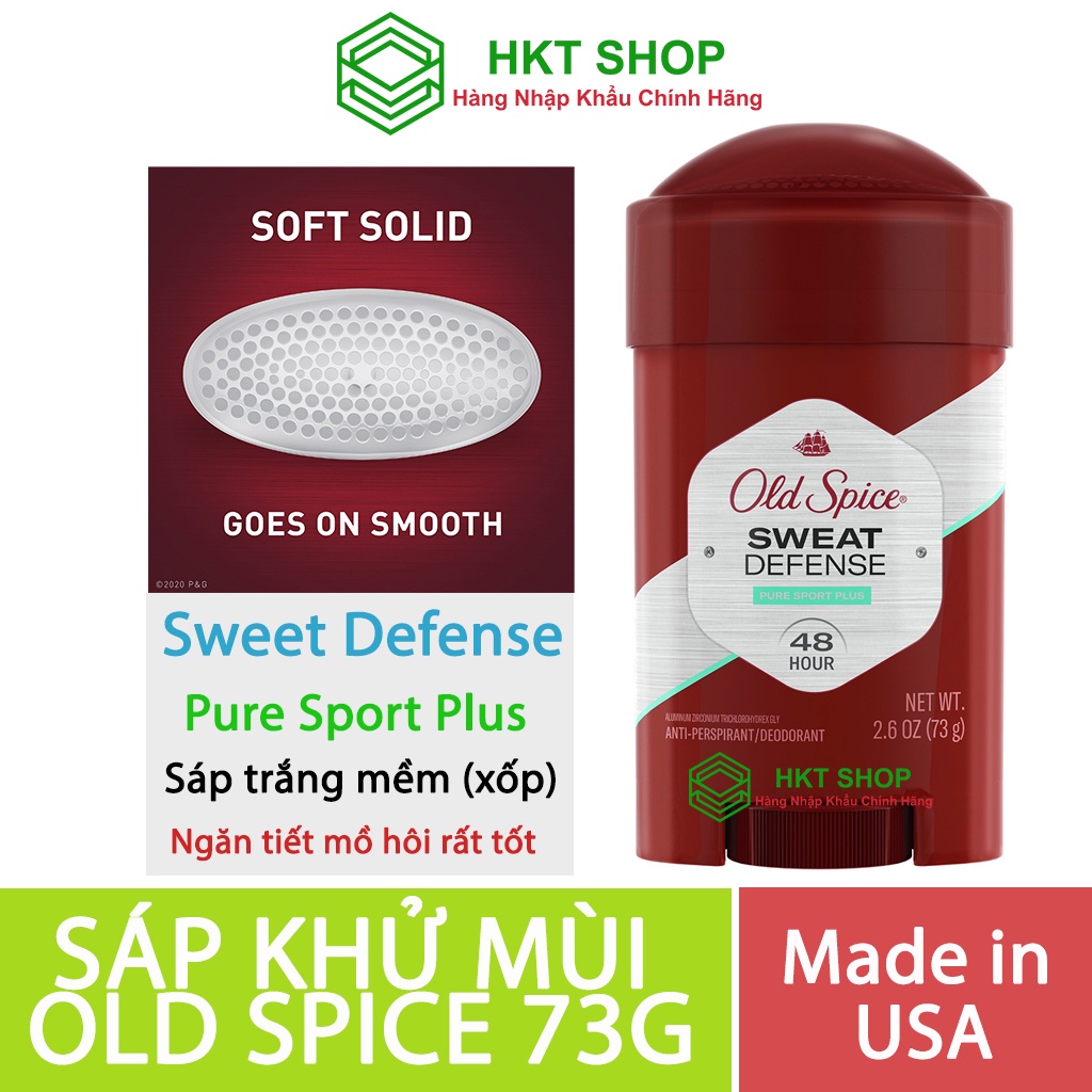 Lăn Sáp khử mùi Old Spice Sweet Defense Pure Sport Plus 73G - HKT Shop