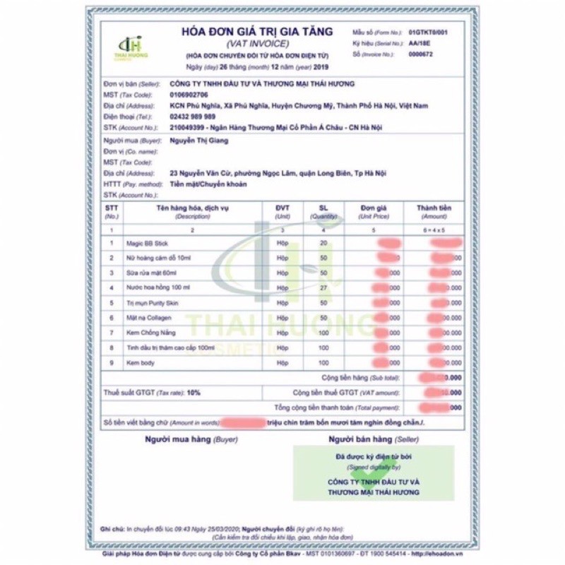 Kem tan mỡ xuất xứ Công ty TNHH đầu tư và thương mại Thái Hương