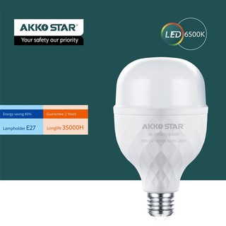 Bóng đèn led bulb tròn 30W/40W/50W tiết kiệm điện năng 80% - AKKO STAR ( 30W / 40W / 50W )