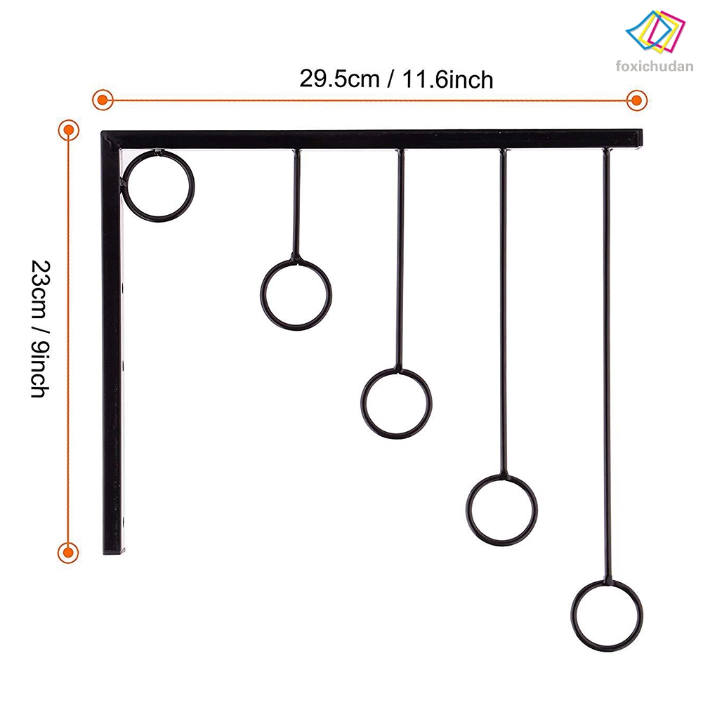 Giá Treo Quần Áo 5 Vòng Gắn Tường Tiện Dụng Đứng