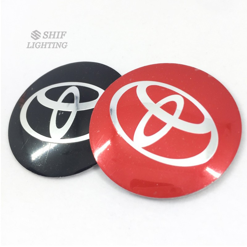 Bộ 4 miếng dán bánh xe hơi Toyota logo 56mm the ordinary