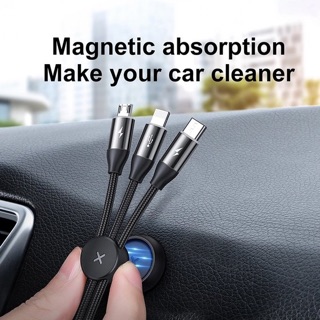Cáp sạc 3 đầu Baseus Car Co-sharing Cable ( USB Type A to USB Type C/ Micro USB/ Lightning)