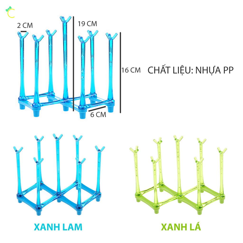 Giá úp ly, cốc bằng nhựa xếp gọn - Cami - CMPK147