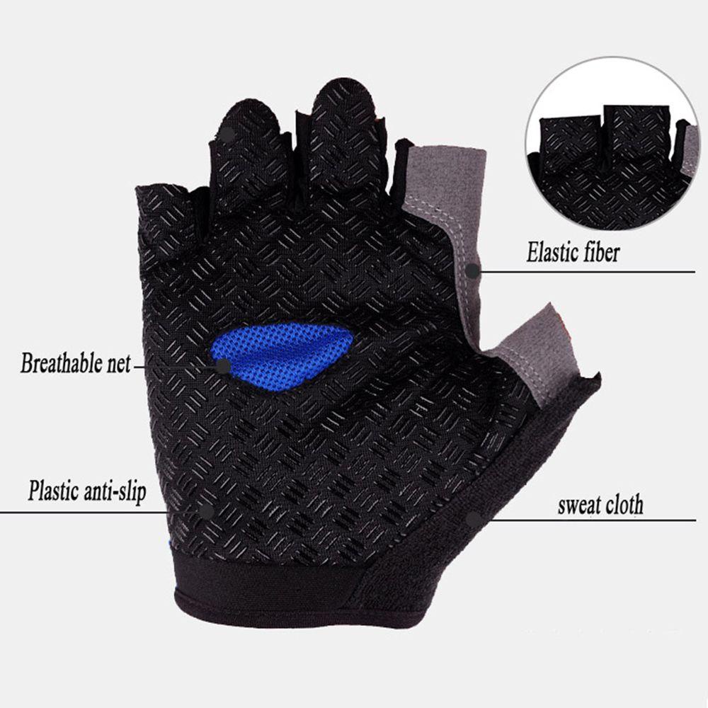 Găng Tay Hở Ngón Bằng Silicone Chống Trượt Tiện Dụng Khi Tập Gym / Đạp Xe