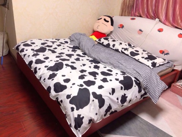 Set Chăn Ga Họa Tiết Bò Sữa Siêu Đáng Yêu [Shinbedding] | BigBuy360 - bigbuy360.vn