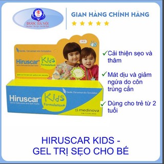 HIRUSCAR KIDS [Tuýp 5g] - Gel bôi sẹo và vết thâm, ngứa do côn trùng cắn