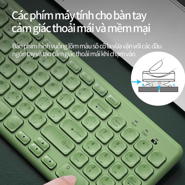 Bàn Phím và Chuột Cắm Chip USB Không Dây Chống Thấm Nước 2.4G dùng cho laptop, máy tính - Bảo hành