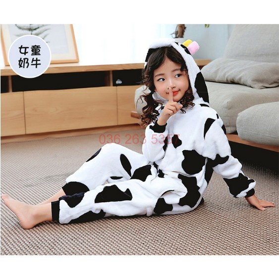 Bộ Đồ Thú Bò SữaGIADUNGTONGKHO1Bộ Đồ Hình Thú Bò Sữa Trẻ Em Cao Cấp, Siêu Đáng Yêu Cho Bé