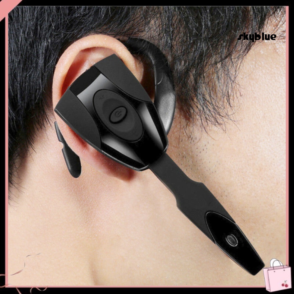 [SK]1Pc Ear Hook Wireless Bluetooth 4.0 Earphone Handsfree Call Headphone with Mic