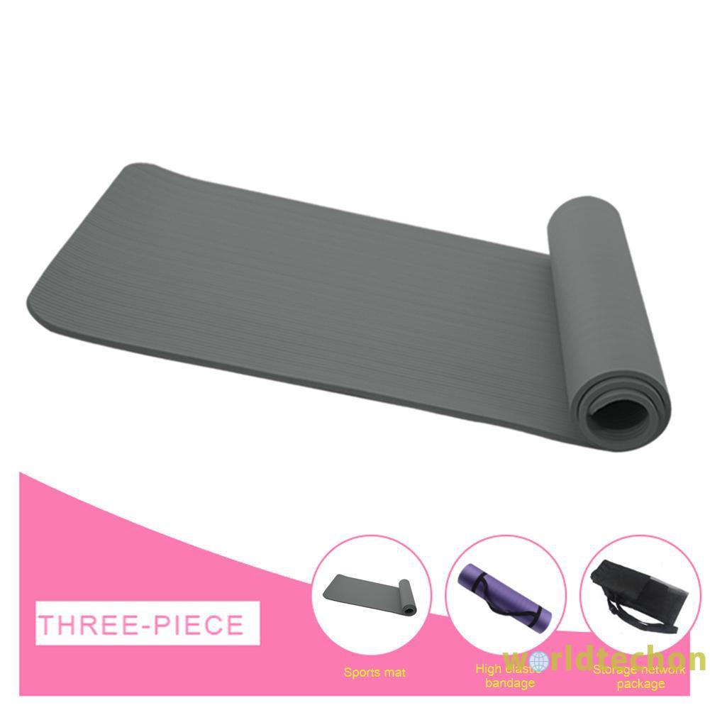 READY STOCK Yoga Mat NBR Non-slip Blanket Gym Home Lose Weight Sports Equipment (Grey)