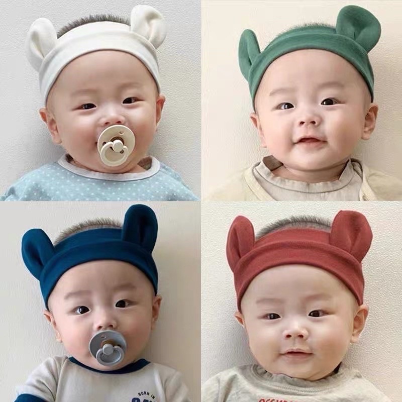 Turban tai gấu cho bé 4-24m phong cách Hàn Quốc