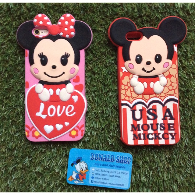 Ốp iphone 6 plus / 6s plus mickey/minnie