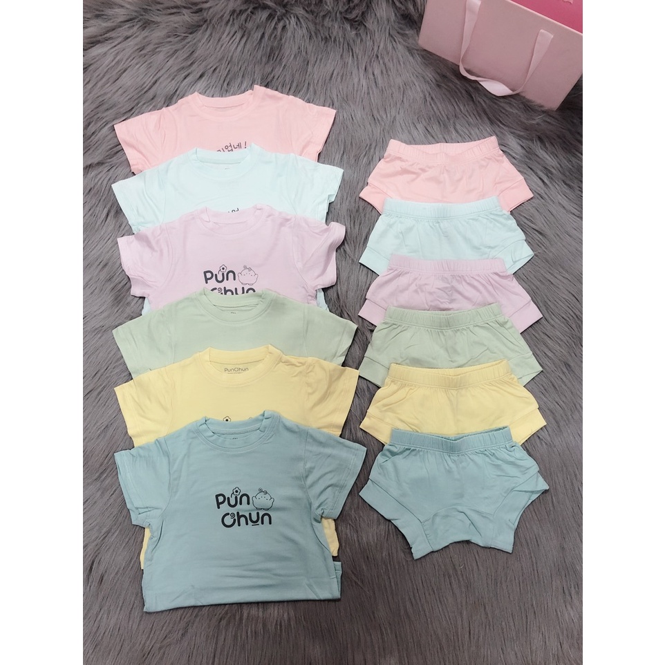 [Punchun]Bộ cộc tay cho bé. (3-6m đến 4-5Y)