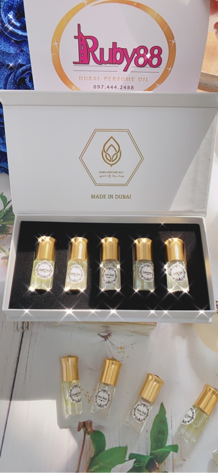 (HÀNG CHUẨN )Set lăn tinh dầu nước hoa nhập khẩu Dubai | Thế Giới Skin Care