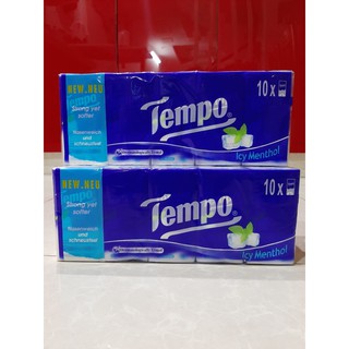 Khăn Giấy bỏ túi Tempo Icy Menthol 1 cây 10 gói