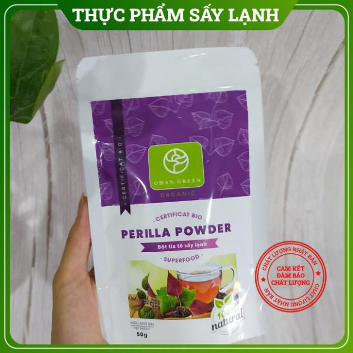 Bột Tía Tô Ohan Green Cao Cấp Organic 100%,Sấy Lạnh Nhật Bản Hỗ Trợ Giảm Cân Xóa Nám Đẹp Da,50 gram,Freeship