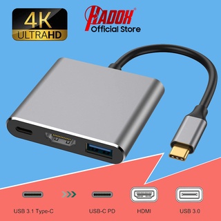 Hub Type C 3in1 - Cổng Chuyển Đổi HUB USB Type-C to HDMI, USB 3.0, PD Type-C Cho Laptop, Điện Thoại, Samsung Dex