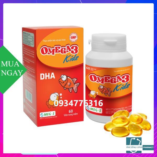 Dầu cá Omega 3 Kids – Hỗ trợ phát triển não bộ, giúp mắt sáng (Lọ 60 viên)