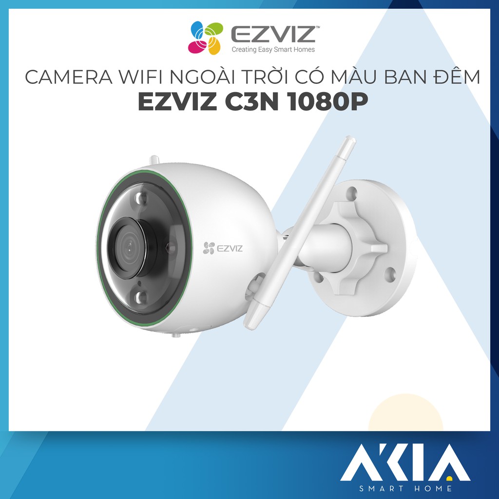 Camera Wifi Ezviz C3N 1080P - có màu ban đêm, tích hợp AI - Bảo Hành 2 Năm