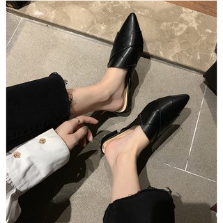 Dép sục da đan chéo mũi nhọn( Ảnh thật ở cuối)