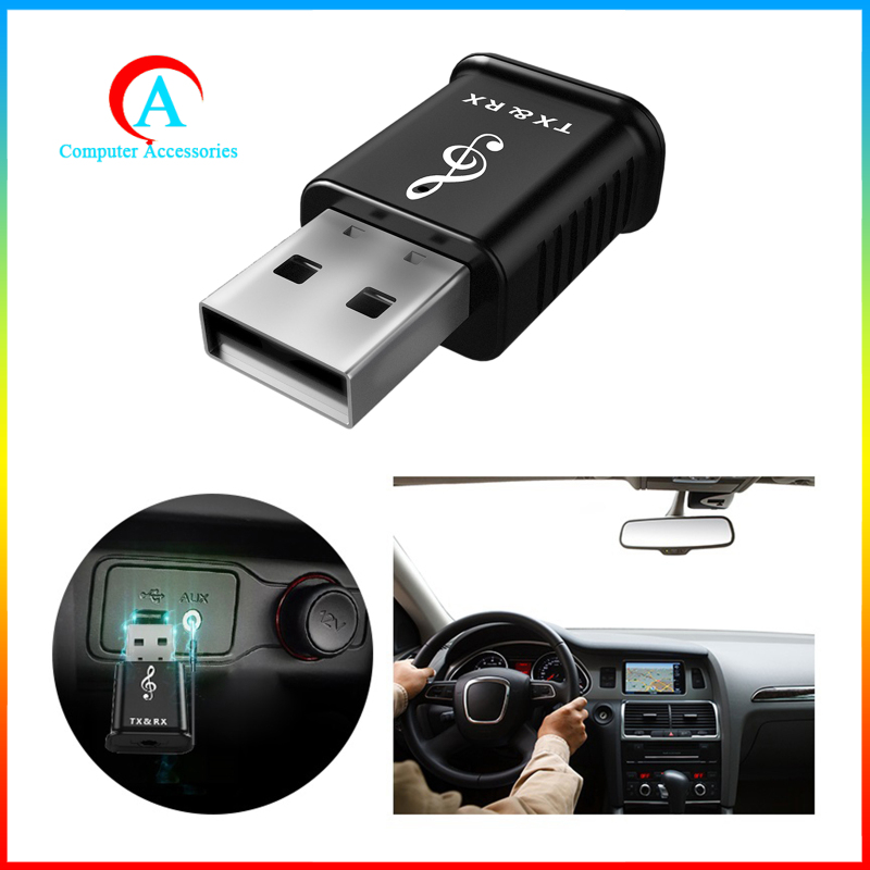 USB Bluetooth 5.0 Audio Adapter Transmitter Receiver for TV/PC AUX Speaker