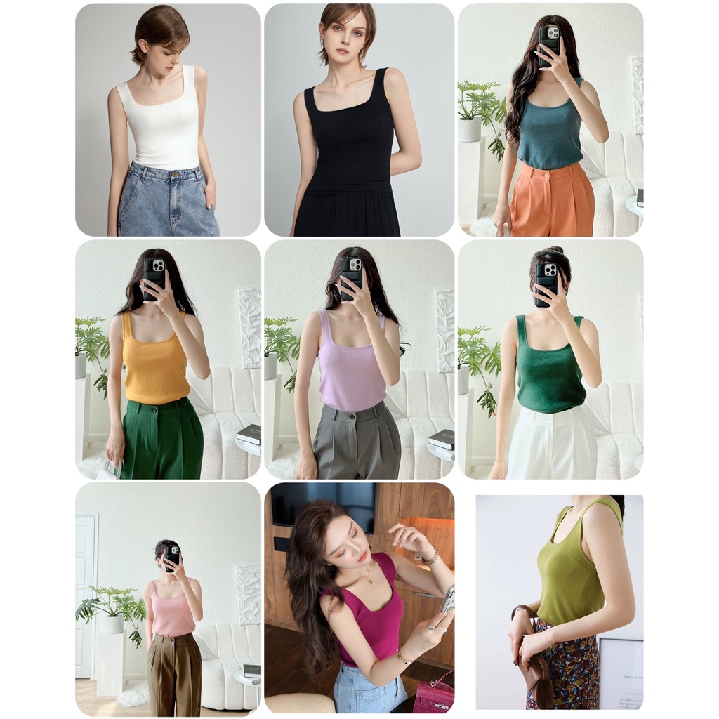 Áo mùa đông nữ, áo ba lỗ cổ u len thỏ hàng xịn vnxk FREDY A730