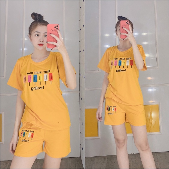 Đồ Bộ Nữ, Set Bộ Đồ Nữ Mặc Nhà Thêu Que Kem Siêu Ngọt Ngào DB6 | BigBuy360 - bigbuy360.vn