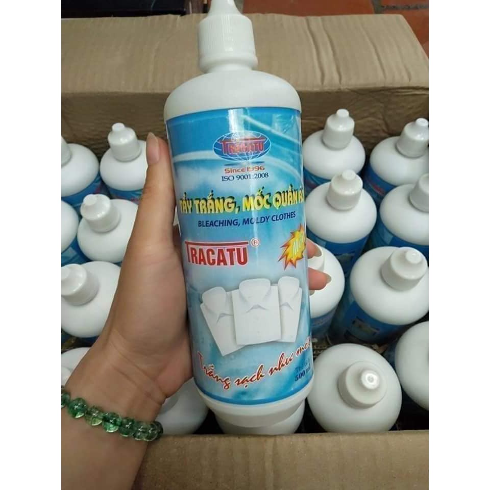 Tẩy mốc quần áo Tracatu Lọ 500ml, tẩy sạch vết ố vàng, nấm mốc trong 1 lần ngâm