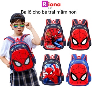 Balo cho bé mầm non ba lô bé trai mẫu giáo cặp đi học siêu nhân Rionashop