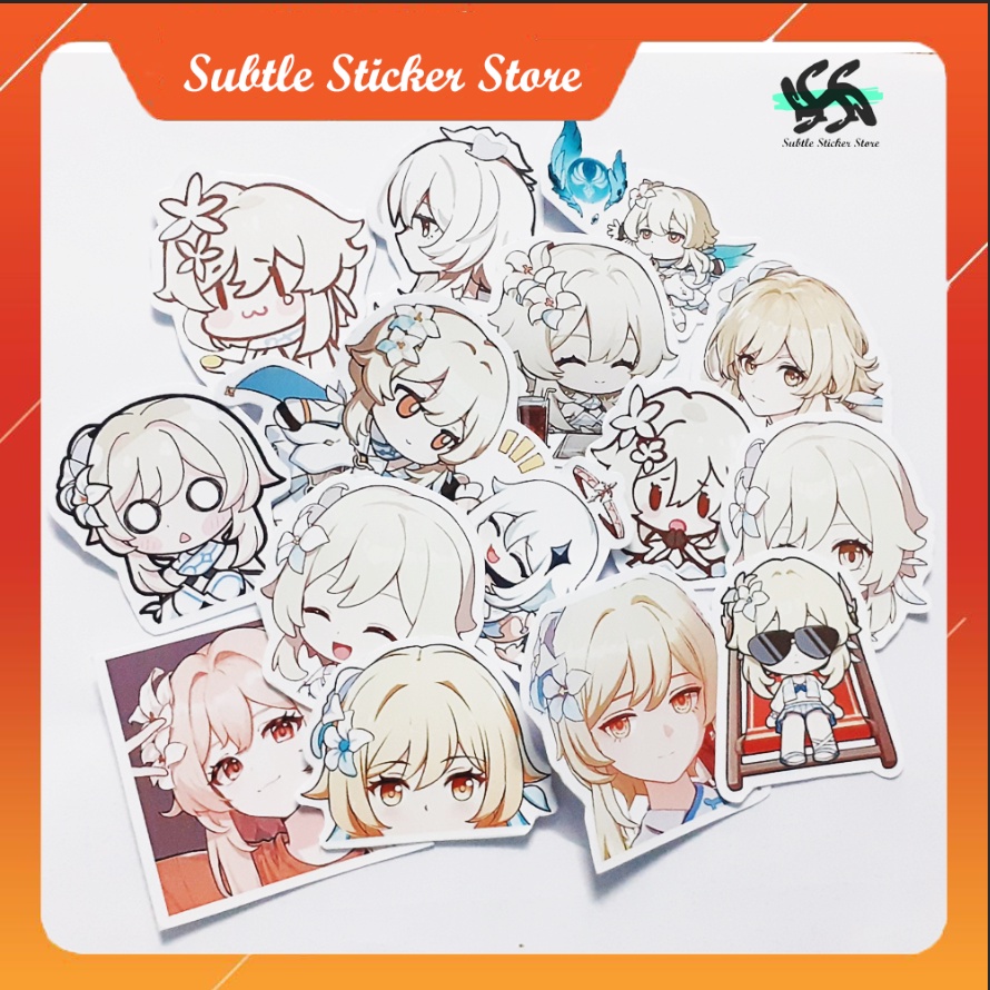 - Set 10/15  Sticker Lumine - Nhà lữ hành game Genshin Impact  dán trang trí  siêu đẹp