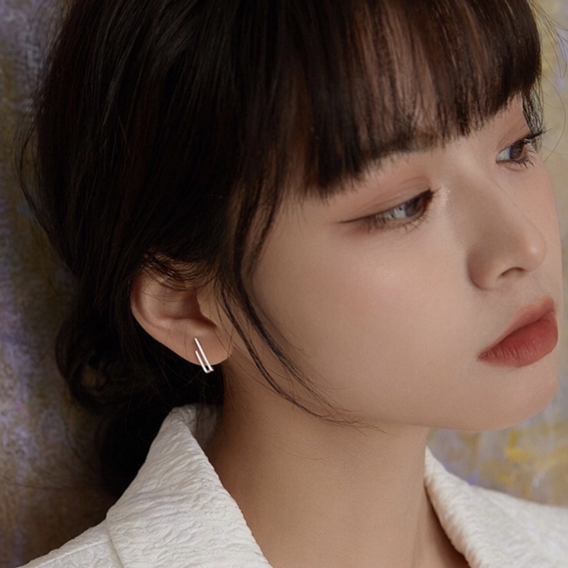 Khuyên tai bạc s925 thiết kế đơn giản