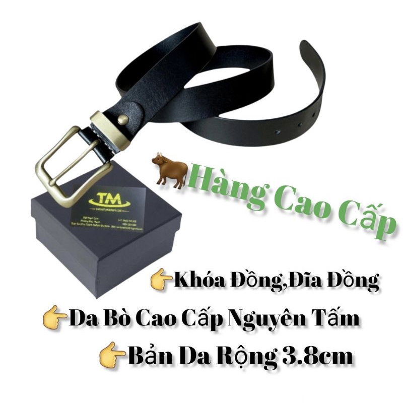 [MẶT KHOÁ ĐỒNG,ĐĨA ĐỒNG]Thắt Lưng_Dây Nịt Nam Cao Cấp Da Bò Mặt Khoá Kim Đồng Đúc Bản 3.8cm Bảo Hành 24T Kèm Hộp đựng