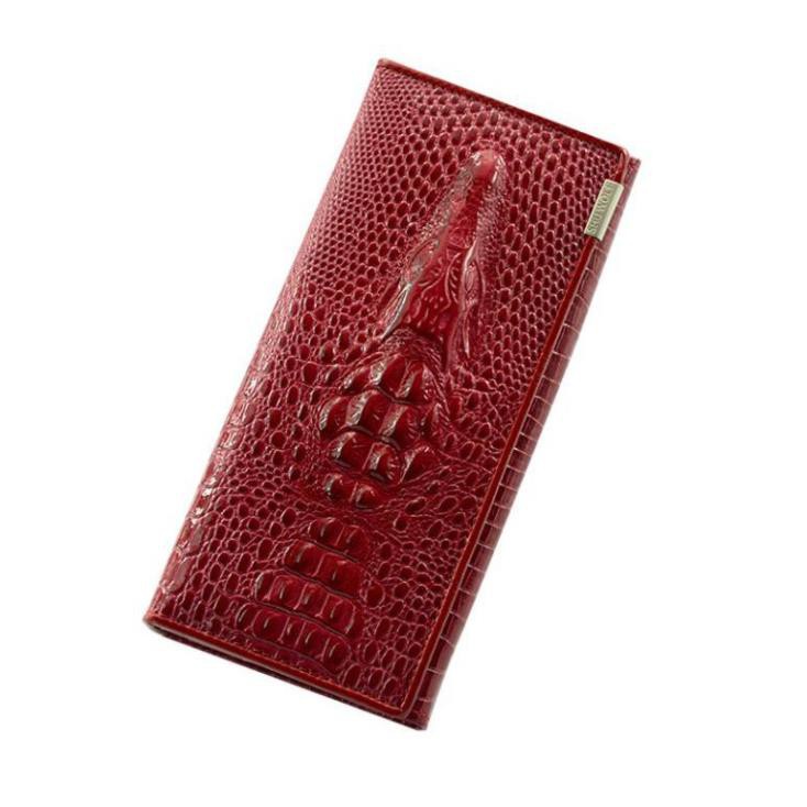 Ví cầm tay da cá sấu 18.5cm