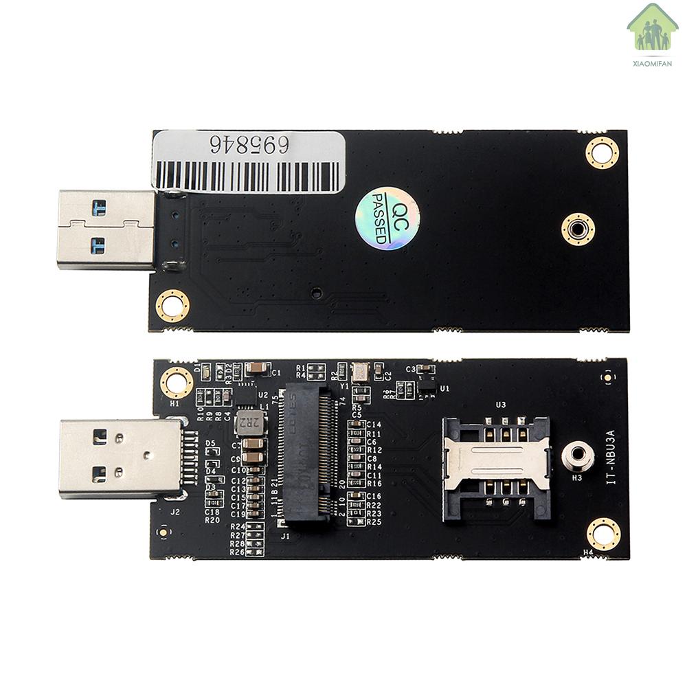 NA M.2 NGFF to USB3.0 Adapter Card (M.2)KEY B to USB3.0 Converter 3G/4G Module Development Board with SIM Card Slot for PC Laptop