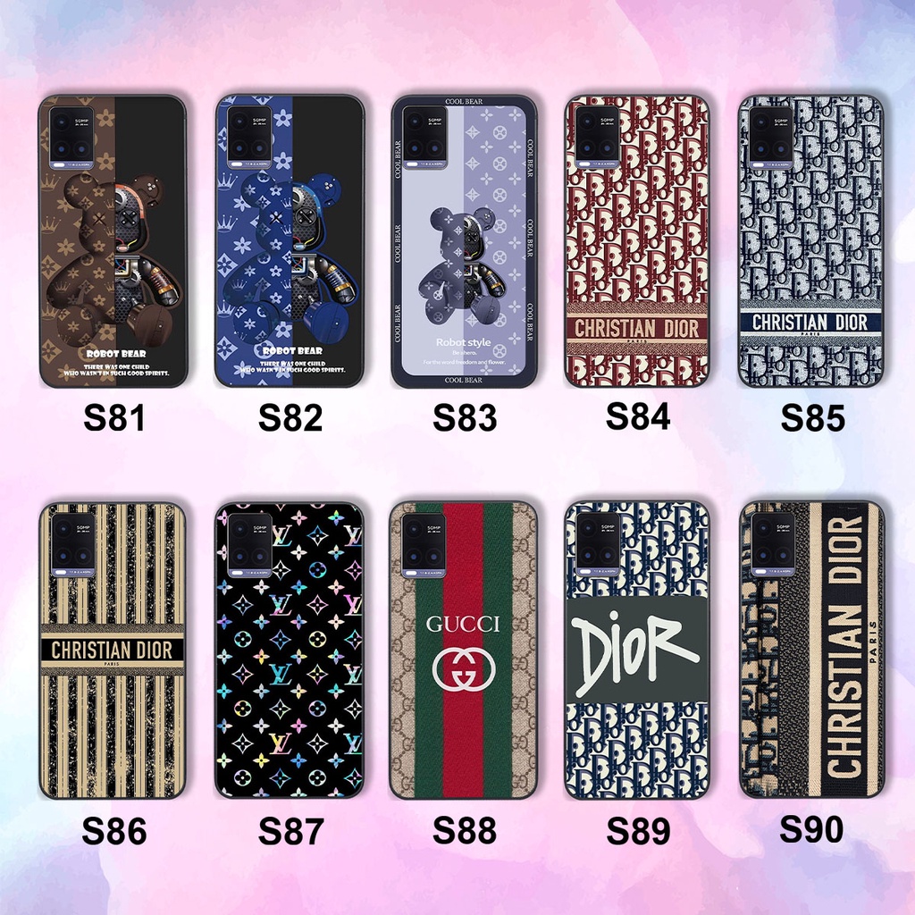 Ốp lưng Vivo Y21S / Vivo Y33S in hình Bearbrick LV, Dior thời trang, sang trọng, cao cấp