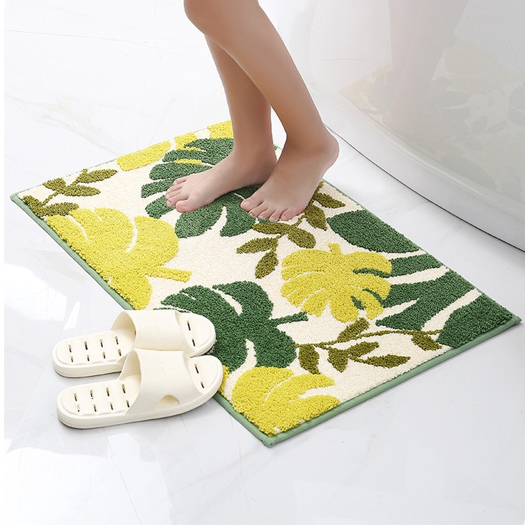 Thảm lau chân chùi chân trải sàn nhà bếp phòng khách trang trí Moonhome thấm hút chống trượt kích thước 40x60 và 50x80cm