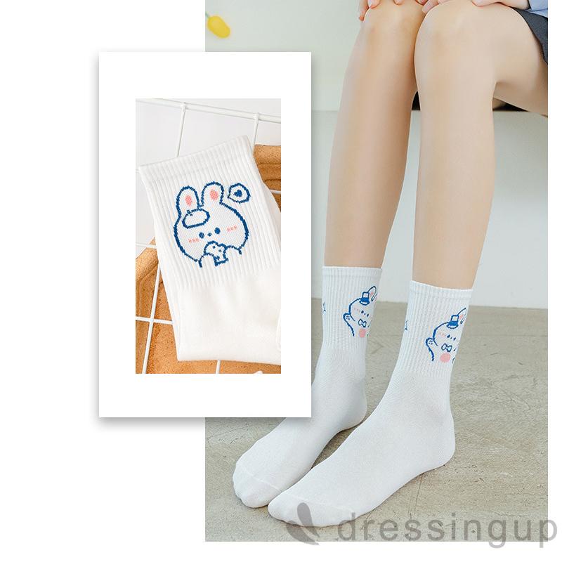 Đôi Tất Cotton Hoạ Tiết Chú Thỏ Dễ Thương Cho Nữ