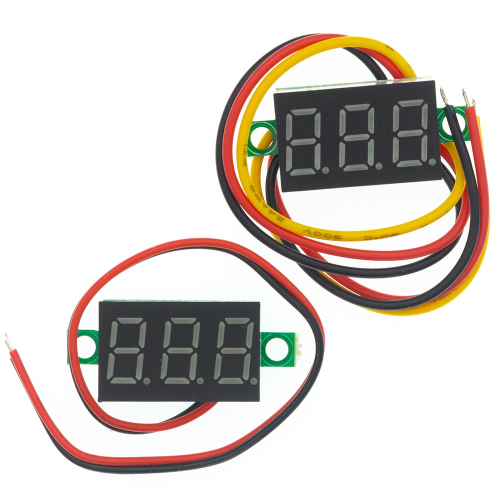 Vôn Kế Kỹ Thuật Số 3 Dòng 0.36 Inch 0.36 DC 2.5-40V 0V-100V 2/3 Dòng Màu Sắc