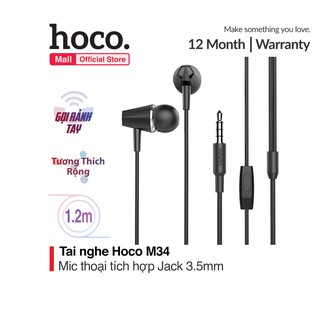 Tai Nghe Nhét Tai Hoco M34 Super Bass tương thích các dòng điện thoại jack 3.5mm