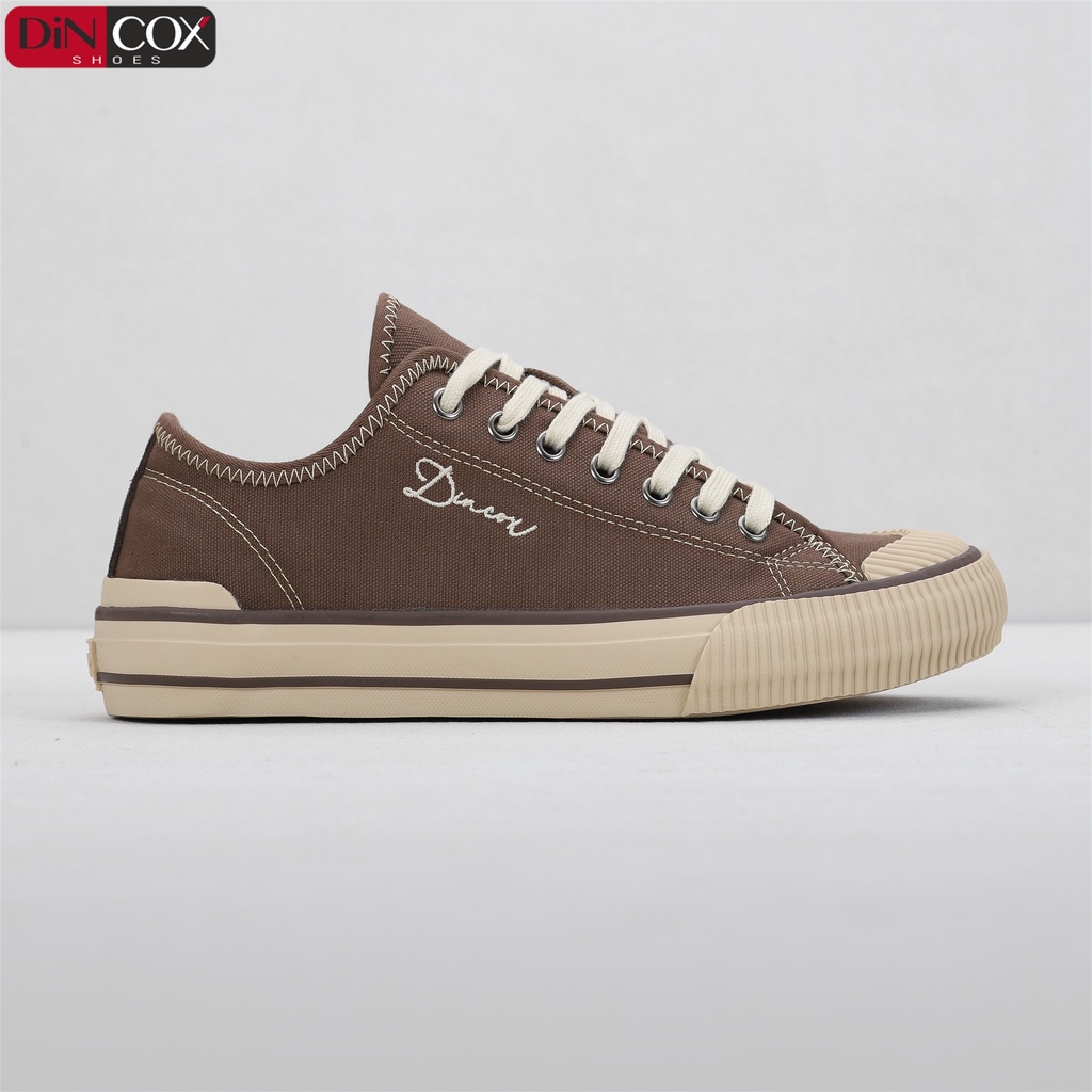 Giày Sneaker Vải Unisex DINCOX D21 Phong Cách Ấn Tượng Chocolate